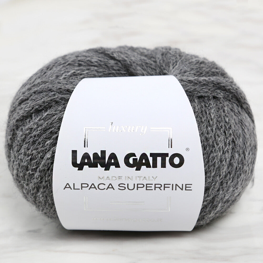 LANA GATTO ALPACA SUPERFINE Gri El Örgü İpi - 7612